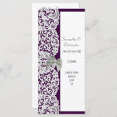 Hochzeitsprogramm für lila und weiße Spitzen Programm (Vorne/Hinten)