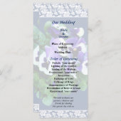 Hochzeitsprogramm für Lila und weiße Stiefmütterch Programm (Vorne/Hinten)