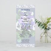 Hochzeitsprogramm für Lila und weiße Stiefmütterch Programm (Stehend Vorderseite)