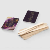 Hochzeitsprogramm für Lila Wasserfarben und Goldfl Fächer (Non-assembled)