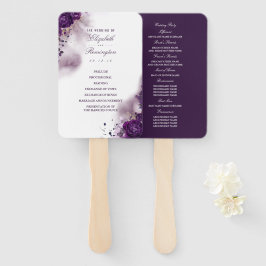 Hochzeitsprogramm für Lila Wasserfauna Fächer