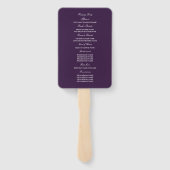 Hochzeitsprogramm für Lila Wasserfauna Fächer (Rückseite)