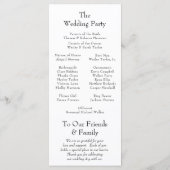 Hochzeitsprogramm für lila weißes Wappen Programm (Rückseite)