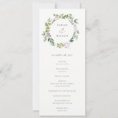 Hochzeitsprogramm für Lilac Floral Wreath Hütte Einladung (Vorderseite)