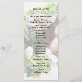 Hochzeitsprogramm für Lilies, Hydrangea und Berrie Programm (Rückseite)