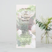 Hochzeitsprogramm für Lilies, Hydrangea und Berrie Programm (Stehend Vorderseite)
