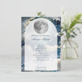 Hochzeitsprogramm für Lunar Night Sky (Stehend Vorderseite)