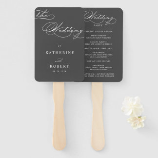 Hochzeitsprogramm für Luxuriöse Typografie Fächer