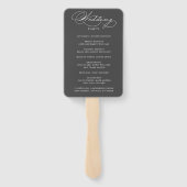 Hochzeitsprogramm für Luxuriöse Typografie Fächer (Rückseite)