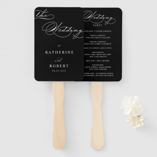 Hochzeitsprogramm für Luxuriöse Typografie Fächer