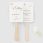 Hochzeitsprogramm für Luxuriöse Typografie Fächer (Vorne und Hinten)