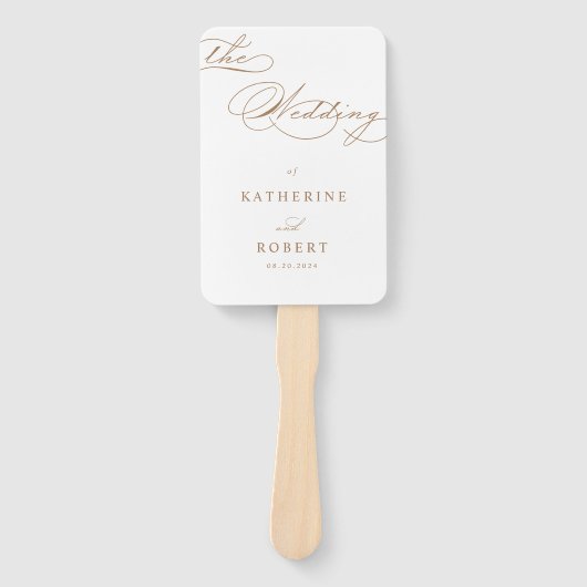 Hochzeitsprogramm für Luxuriöse Typografie Fächer (Vorderseite)