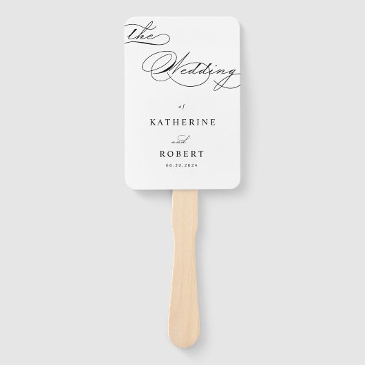 Hochzeitsprogramm für Luxuriöse Typografie Fächer (Vorderseite)