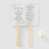 Hochzeitsprogramm für Luxus Fächer (Vorne und Hinten)