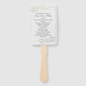 Hochzeitsprogramm für Luxus Fächer (Vorderseite)