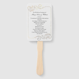 Hochzeitsprogramm für Luxus Fächer