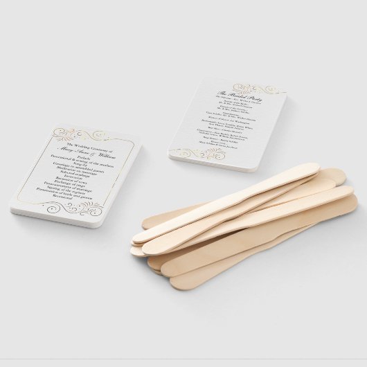 Hochzeitsprogramm für Luxus Fächer (Non-assembled)