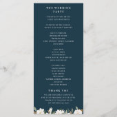 Hochzeitsprogramm für Magnolien und Rosa Programm (Rückseite)