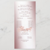 Hochzeitsprogramm für Märchen Programm (Rückseite)