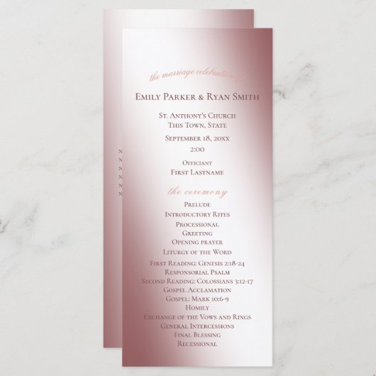 Hochzeitsprogramm für Märchen Programm (Vorne/Hinten)