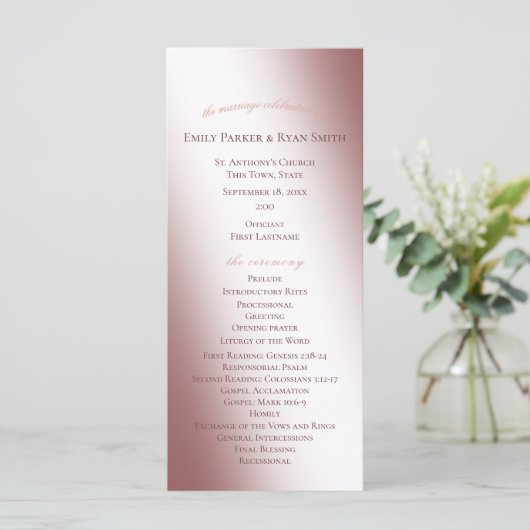 Hochzeitsprogramm für Märchen Programm (Stehend Vorderseite)