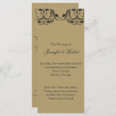 Hochzeitsprogramm für Marine und Gold Masquerade Programm (Vorne/Hinten)