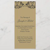 Hochzeitsprogramm für Marine und Gold Masquerade Programm (Vorderseite)