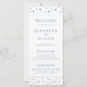 Hochzeitsprogramm für Marineblütenblumen (Vorderseite)