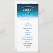 Hochzeitsprogramm für Meereswellen Programm (Vorne/Hinten)