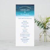 Hochzeitsprogramm für Meereswellen Programm (Stehend Vorderseite)