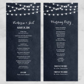 Hochzeitsprogramm für Midnight Blue String Lights Programm