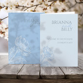 Hochzeitsprogramm für Minimalistische Blütenblätte Programm