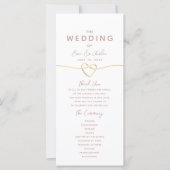 Hochzeitsprogramm für Minimalistische Dusty-Rose (Vorderseite)