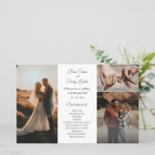 Hochzeitsprogramm für Minimalistische Fotos (Stehend Vorderseite)