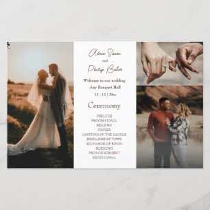 Hochzeitsprogramm für Minimalistische Fotos
