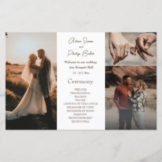 Hochzeitsprogramm für Minimalistische Fotos