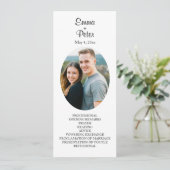 Hochzeitsprogramm für Minimalistische Oval-Bilder Programm (Stehend Vorderseite)