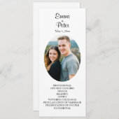 Hochzeitsprogramm für Minimalistische Oval-Bilder Programm (Vorne/Hinten)
