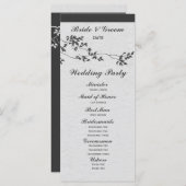 Hochzeitsprogramm für Minimalistische Schwarz-Weiß Programm (Vorne/Hinten)