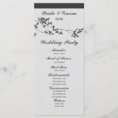 Hochzeitsprogramm für Minimalistische Schwarz-Weiß Programm (Vorderseite)