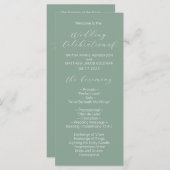 Hochzeitsprogramm für Minimalistische Skripte Programm (Vorne/Hinten)