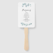 Hochzeitsprogramm für Minimalistische Wasserfarben Fächer (Rückseite)