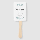 Hochzeitsprogramm für Minimalistische Wasserfarben Fächer (Vorderseite)