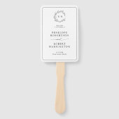 Hochzeitsprogramm für Minimalistisches Schwarz-Wei Fächer (Vorderseite)