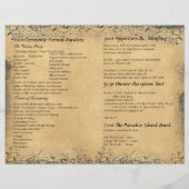 Hochzeitsprogramm für mittelalterliche Korallenrif (Rückseite)