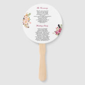 Hochzeitsprogramm für moderne Boho-Flora-Kleider Fächer (Rückseite)