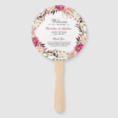 Hochzeitsprogramm für moderne Boho-Flora-Kleider Fächer (Vorderseite)