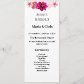 Hochzeitsprogramm für moderne Gartenromantik Programm (Vorderseite)