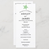 Hochzeitsprogramm für moderne Grüne Fische Programm (Vorne/Hinten)