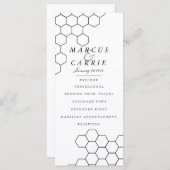 Hochzeitsprogramm für moderne Honeycomb Programm (Vorne/Hinten)